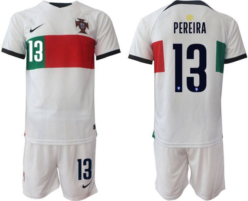 Men 2022 World Cup National Team Portugal away white #13 Soccer Jerseys